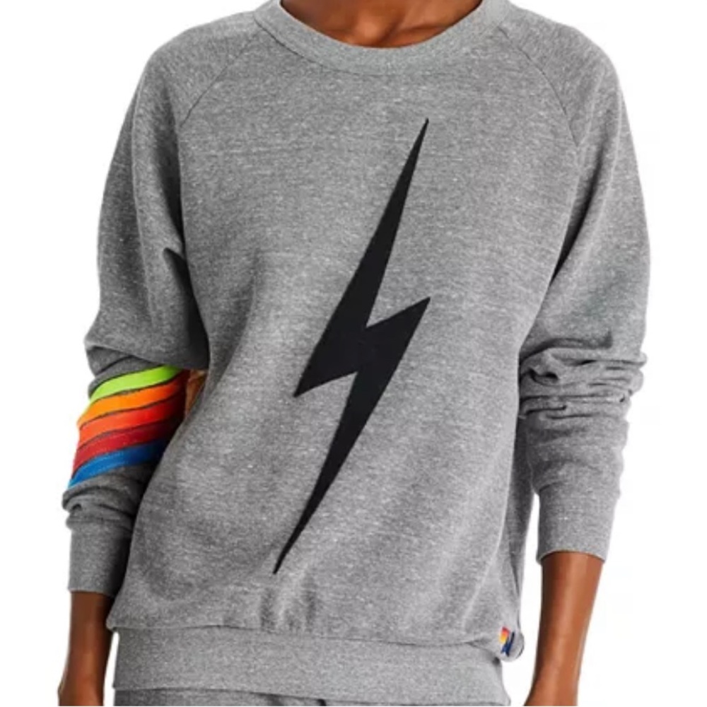 Aviator Nation electric rainbow sweatshirt